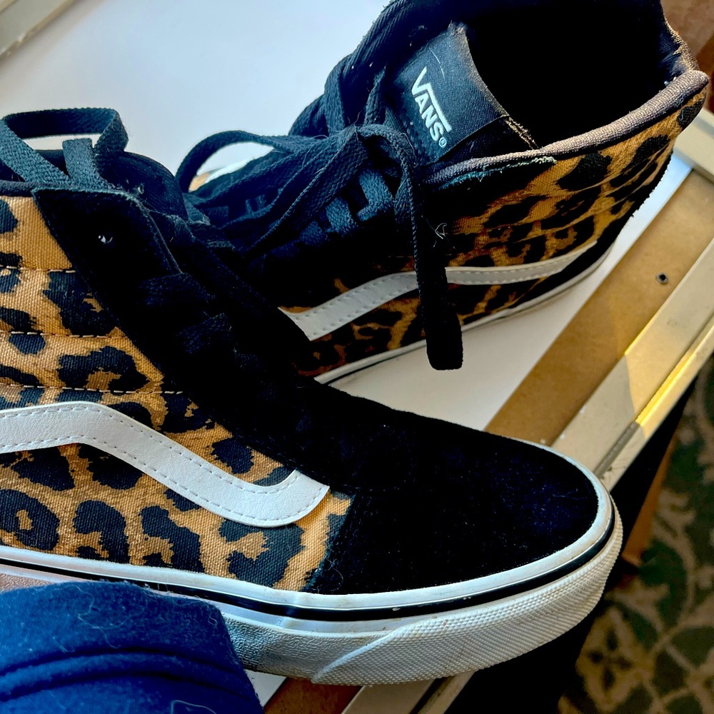 Size 7 1/2 leopard print 
vans worn only a couple times